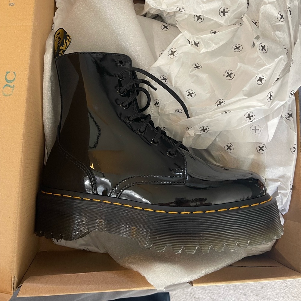 Brand New Doc Marten Jadon Boot Patent Leather Platforms